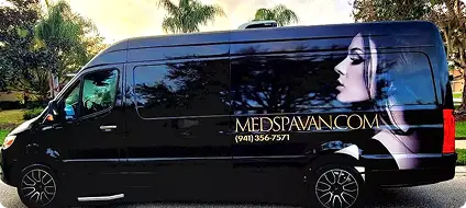 Mobile med spa treatment area