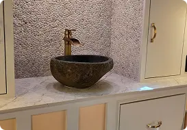 Mobile med spa lighting and finishes