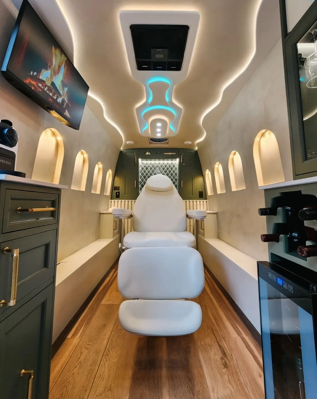 Mobile med spa interior craftsmanship